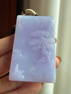 糯冰紫罗兰山水牌 天然缅甸A货翡翠（yc441198）