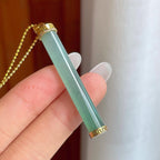 18k金镶冰种蓝晴底翡翠金箍棒（yc258407）