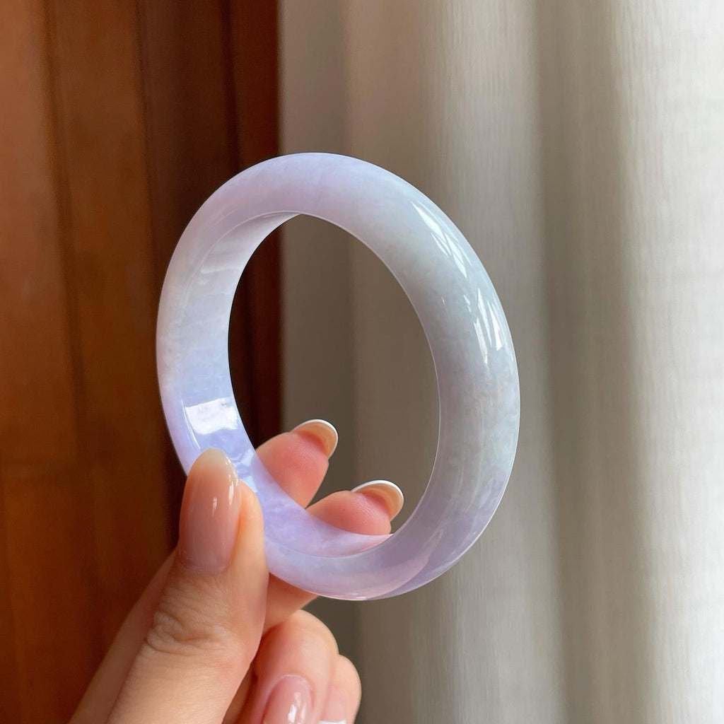 糯冰紫罗兰翡翠平安镯（52.6mm)（yc377224）