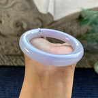 细糯种淡紫罗兰圆条手镯（53.4mm）（yc243437）