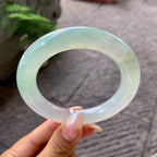 糯冰种淡晴底圆条手镯（57.3mm）（yc203705）