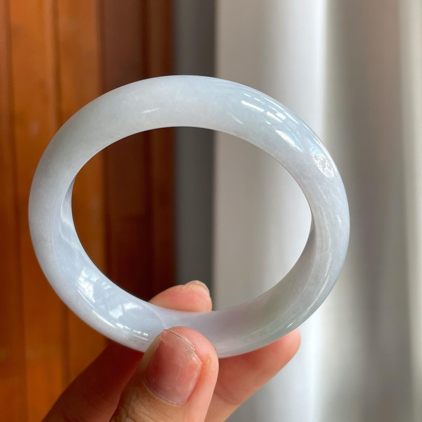 糯种翡翠平安镯（53.3mm）（yc215249）