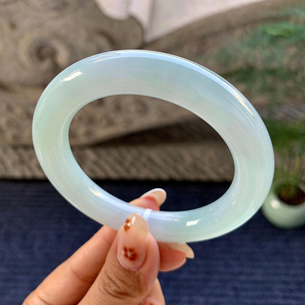 细糯种带底色圆条手镯（55mm）（yc249448）