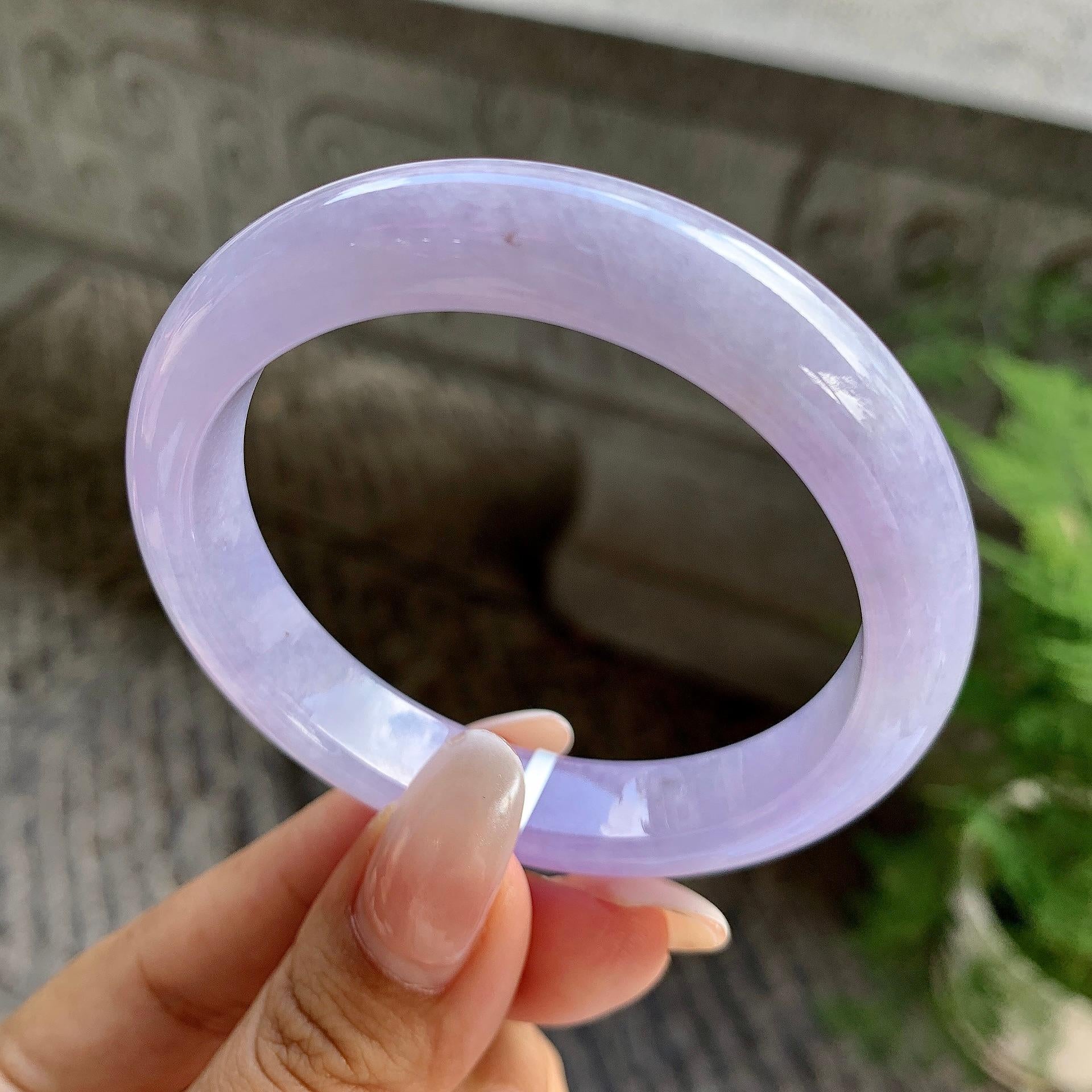 细糯种紫罗兰平安镯（52.8mm）（yc202377）