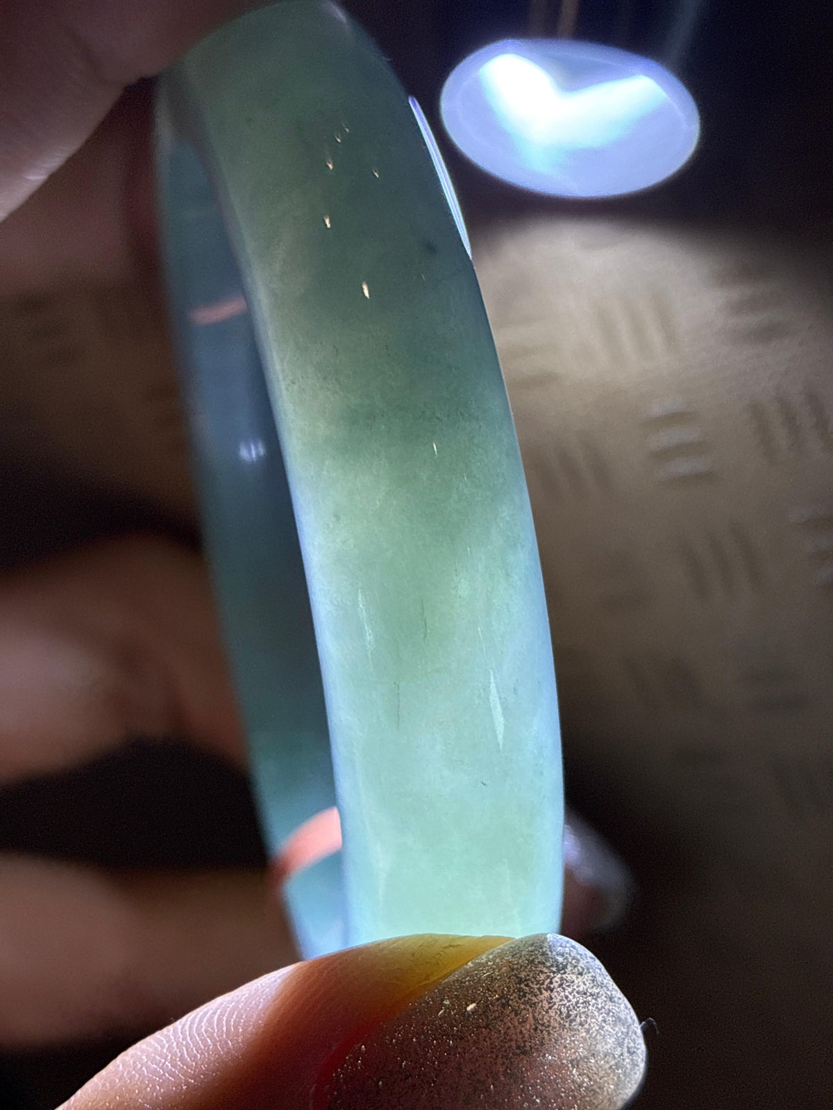 冰种起光湖水绿正圈平安镯 54圈（yc750033）
