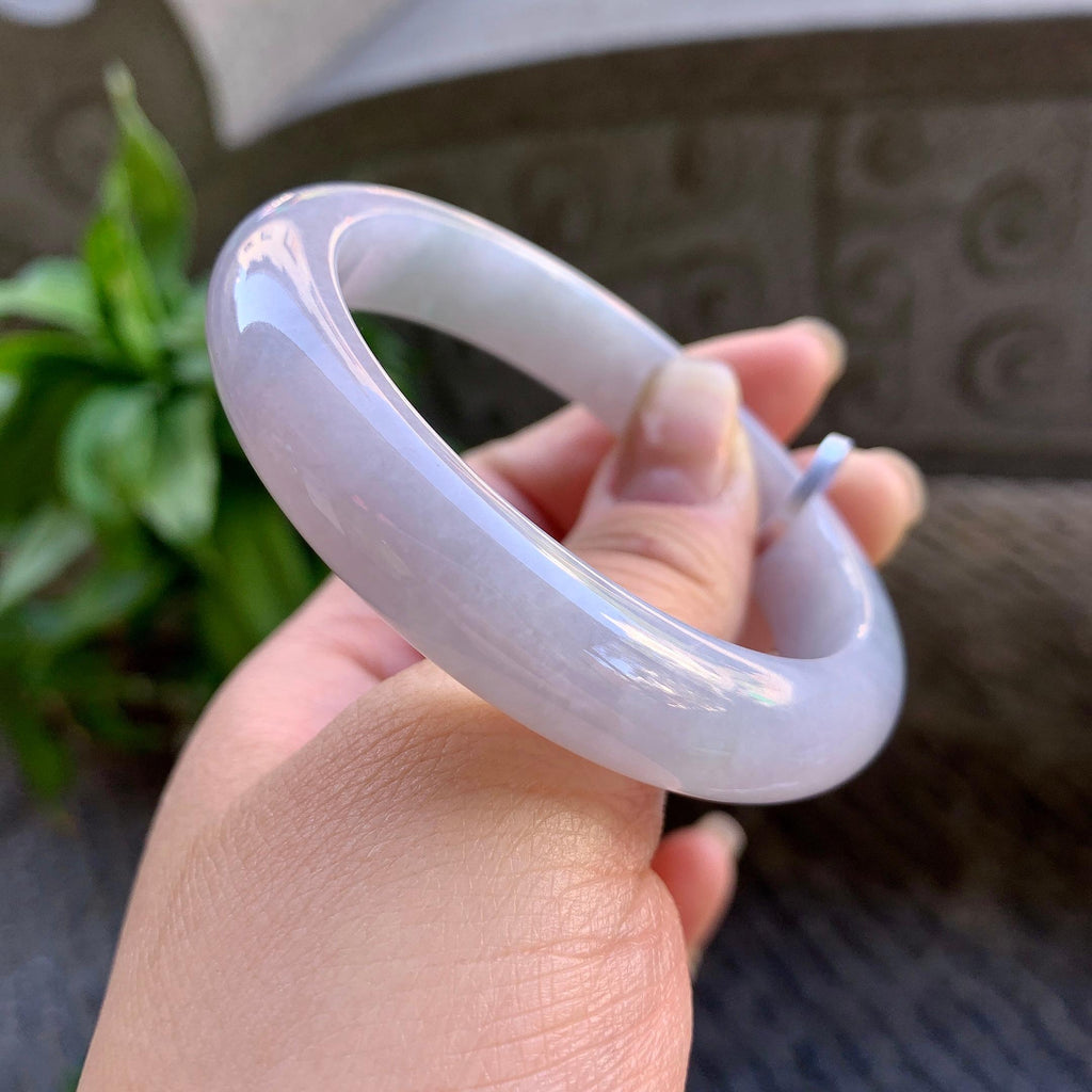 糯种淡紫罗兰平安镯（54.2mm）（yc308747）