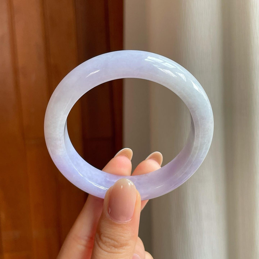 糯冰紫罗兰翡翠平安镯（52.6mm)（yc377224）