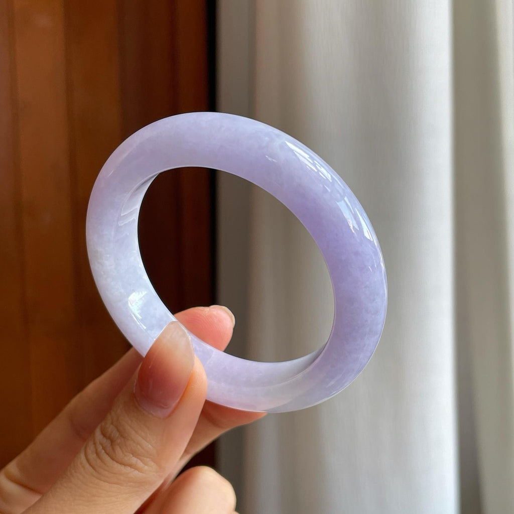 糯冰紫罗兰翡翠平安镯（50.5mm）（yc310950）