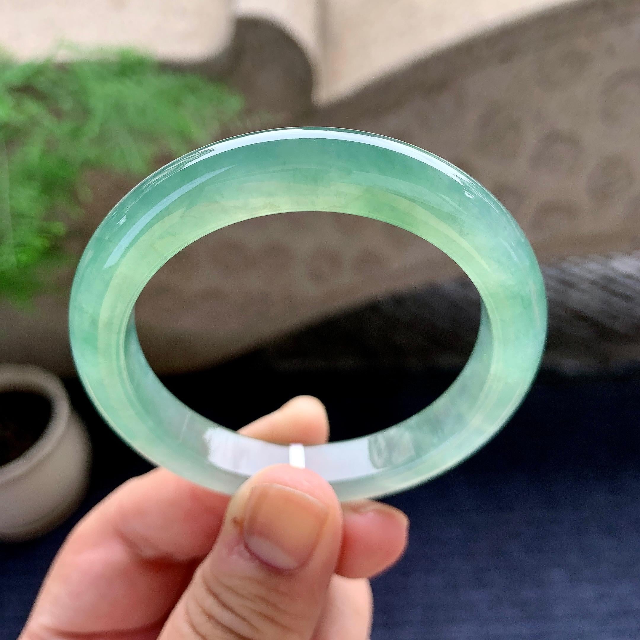 糯冰种晴水平安镯（50.8mm）（yc198235）