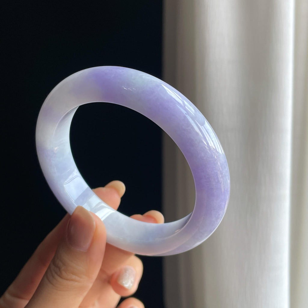 糯冰紫罗兰翡翠平安镯（57.5mm）（yc413684）