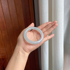 冰种带底色翡翠圆条手镯（53mm）（yc407550）