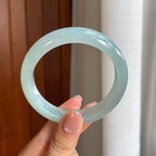 糯冰蓝晴翡翠平安镯（56.7mm)（yc418349）