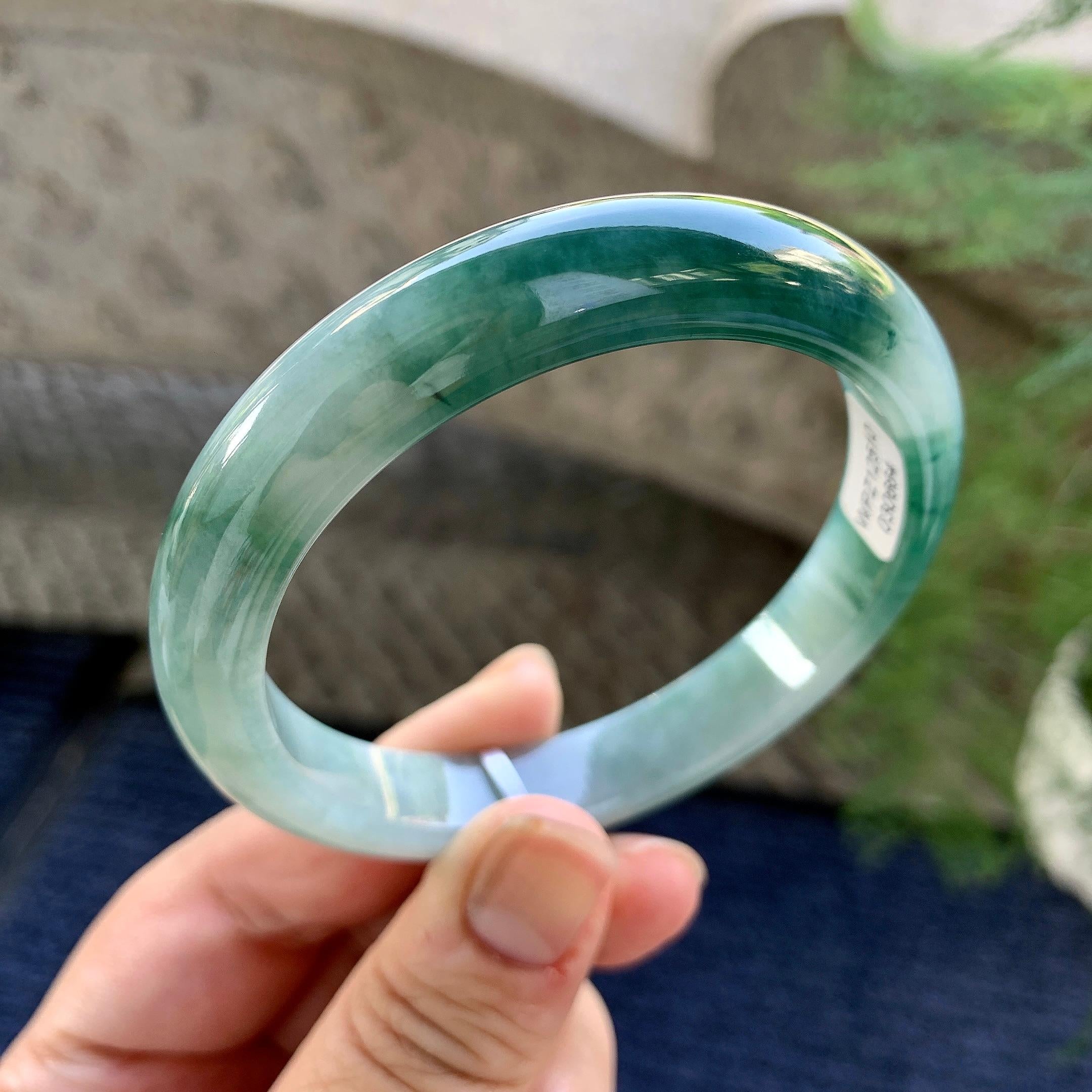 细糯种飘花平安镯（58mm）（yc249420）