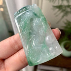细糯种飘花龙牌挂件（yc284440）