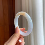 糯冰洒金特色翡翠平安镯（53.6mm)（yc389530）
