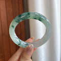 冰种飘花正圈平安镯 55圈（yc721771）