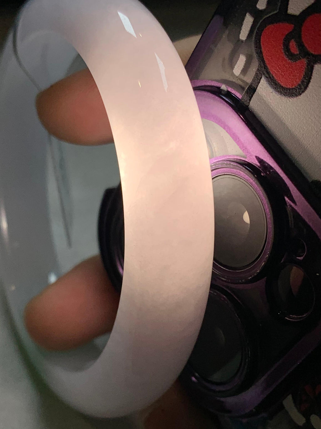 细糯种飘绿平安镯（57.6mm）（yc264528）