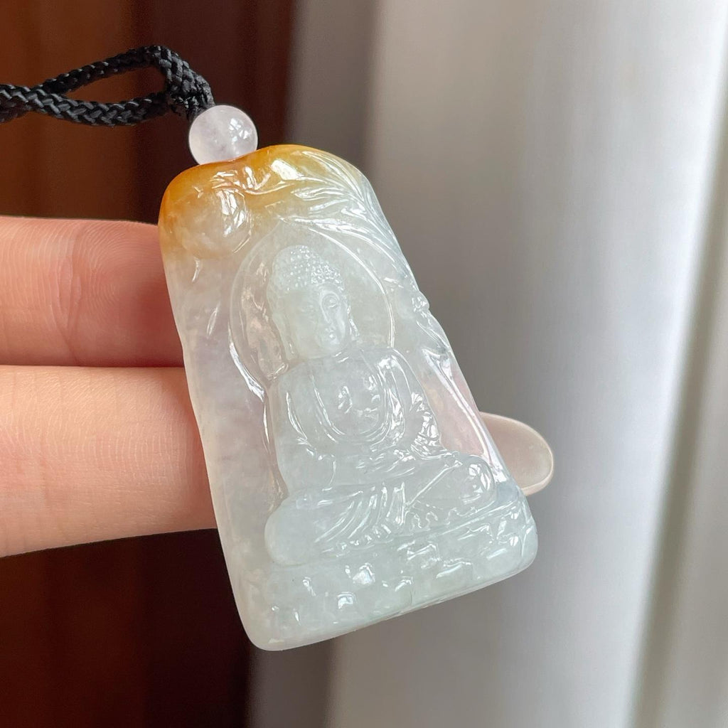 糯冰黄翡翡翠大日如来（yc266468）