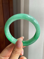 糯冰种满绿平安镯（54mm）