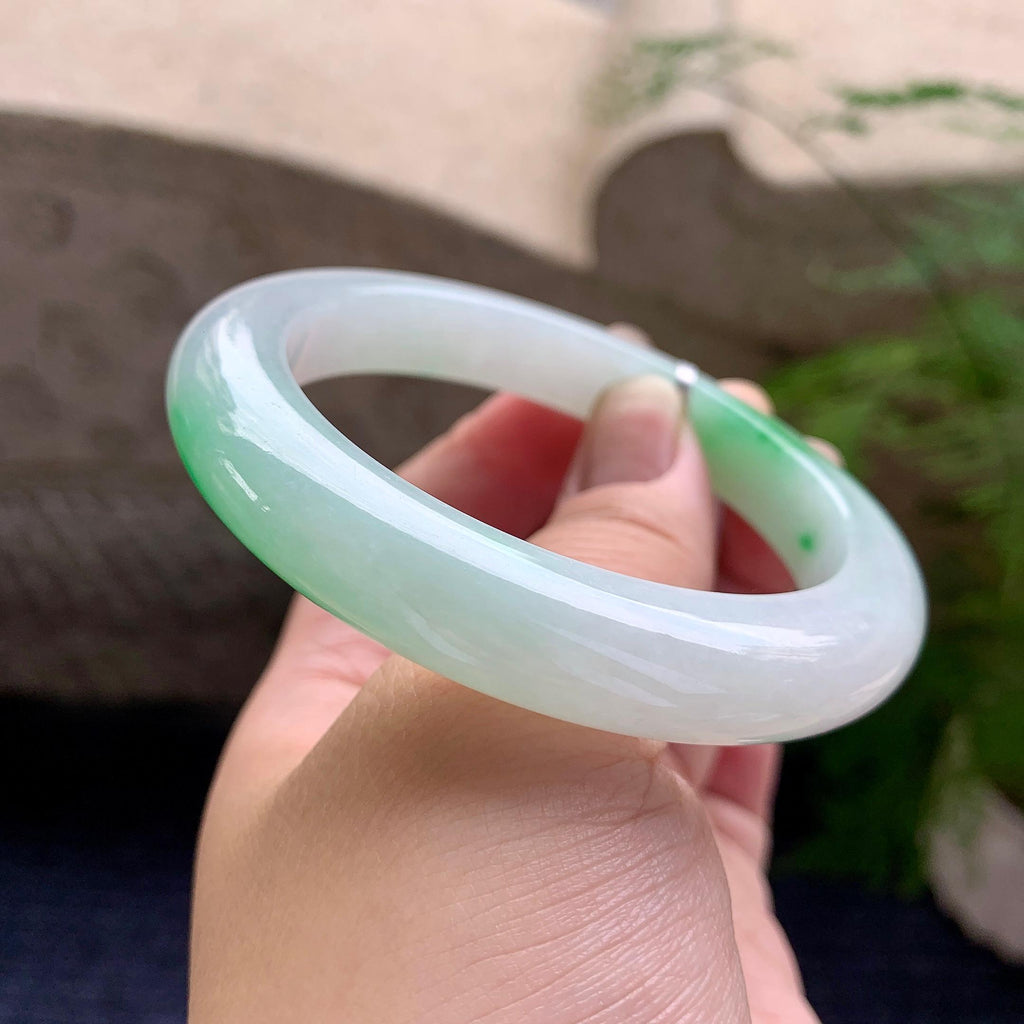 细糯种飘花平安镯（58mm）（yc206658）