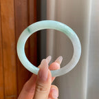 糯冰晴底飘花翡翠美人条手镯（56.8mm）（yc283253）
