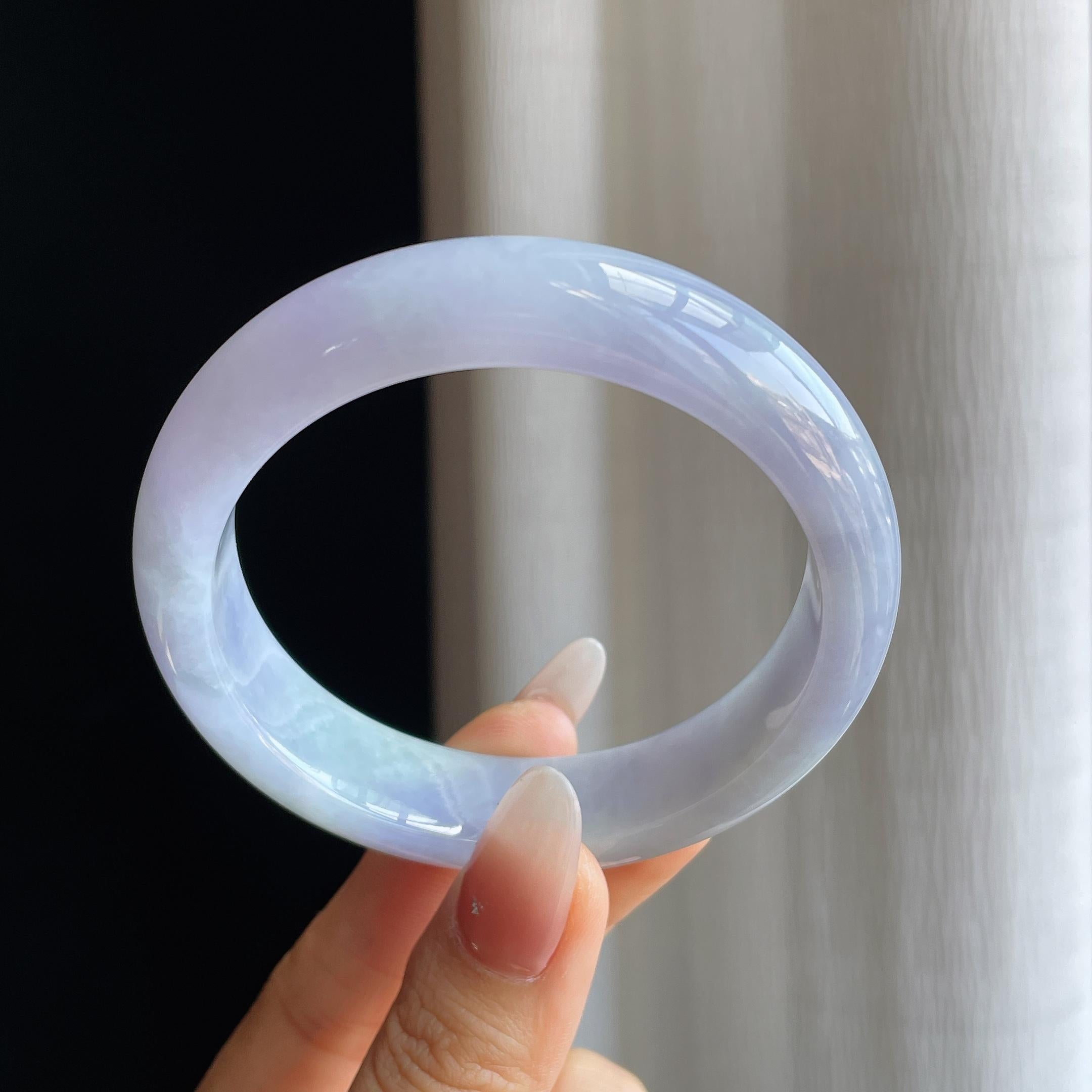 糯冰紫罗兰翡翠平安镯（59mm）（yc295068）