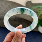 糯冰种飘花平安镯（57.7mm）（yc233906）