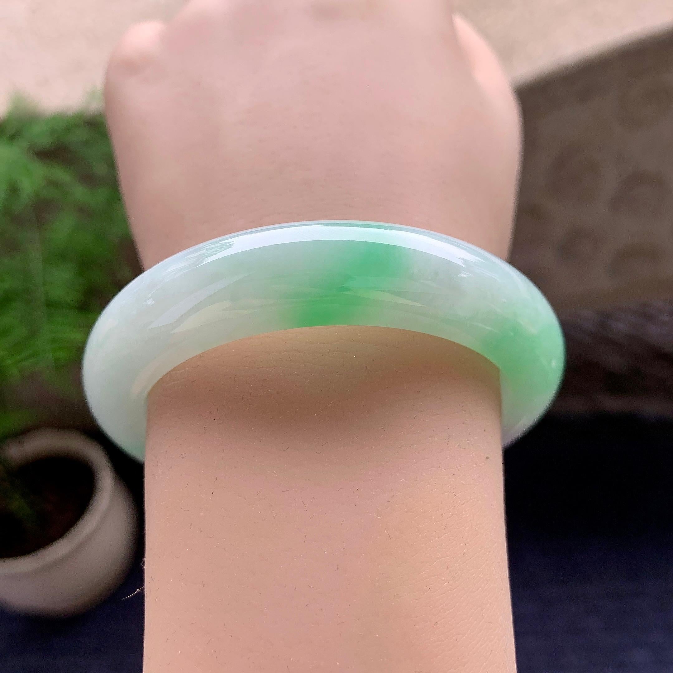 细糯种春彩平安镯（52.3mm）（yc198227）