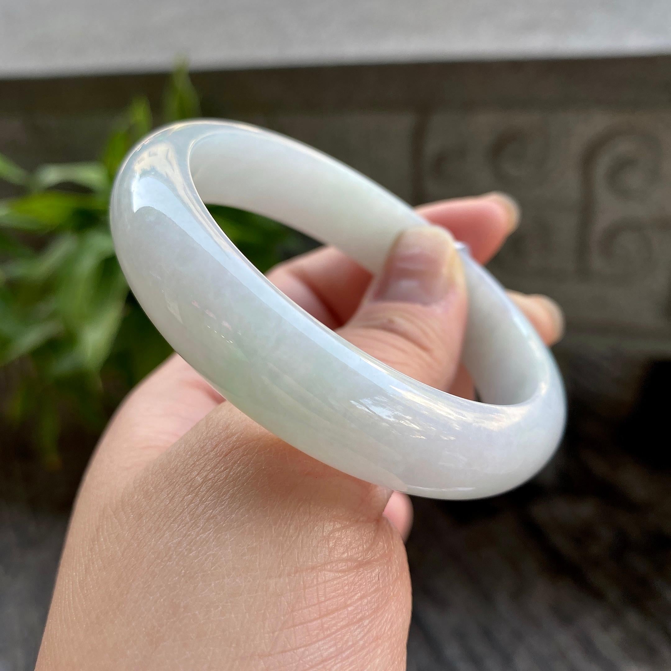 细糯种无色平安镯（56.8mm）（yc311013）