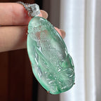 18k金镶冰玻种飘花翡翠文殊菩萨（yc436461）