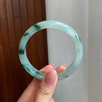 冰种飘花翡翠平安镯（58.8mm)（yc320874）