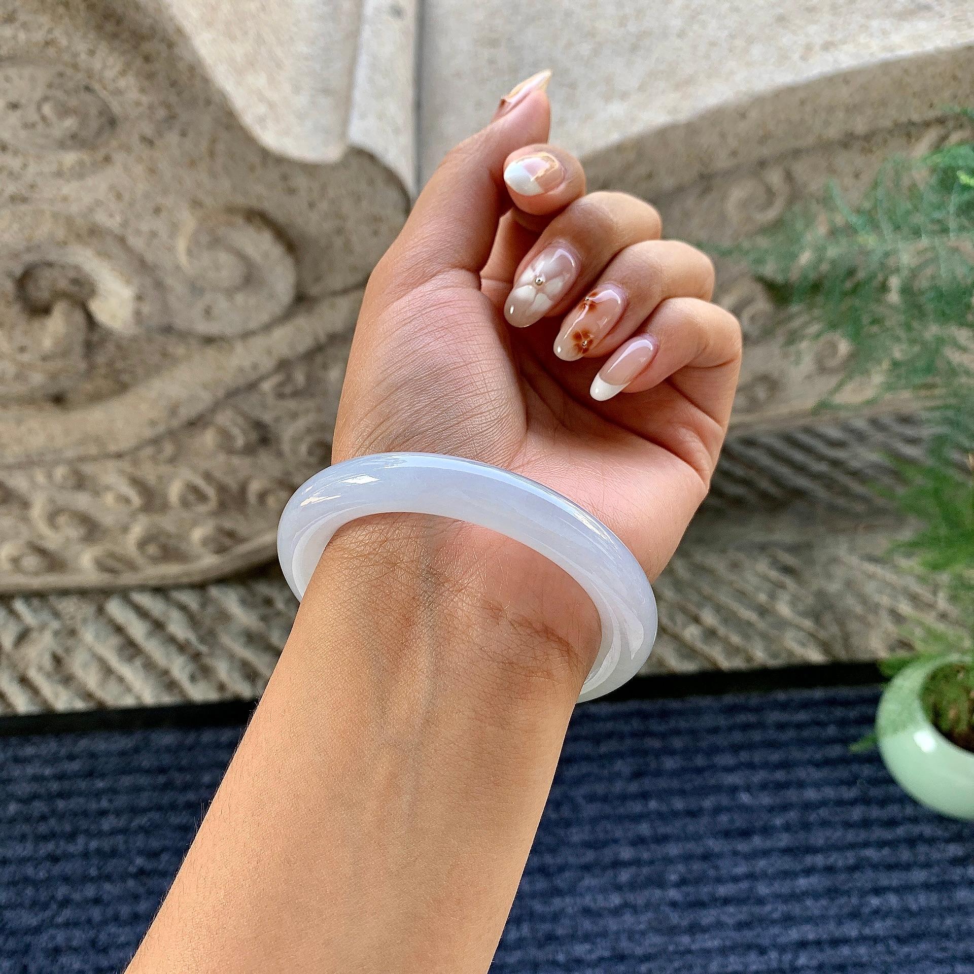 细糯种带底色圆条手镯（52.8mm）（yc248094）