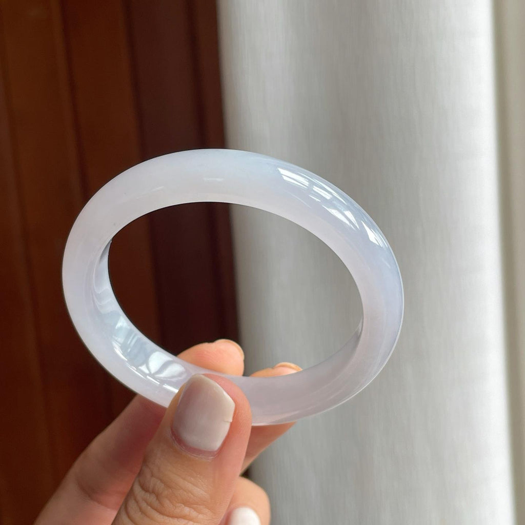 冰种淡春底翡翠贵妃镯（52mm）（yc254049）