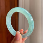 冰种晴底翡翠平安镯（54.3mm)（yc363424）
