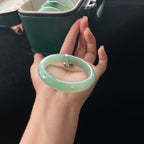 糯冰湖水绿正圈翡翠手镯（57mm）（yc019482）