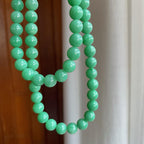 细糯种满绿翡翠珠串项链（yc257272）