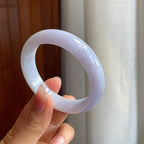 糯冰淡紫罗兰翡翠平安镯（53mm)（yc316578）
