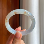 糯冰特色黄翡翡翠平安镯(56.5mm)（yc400240）