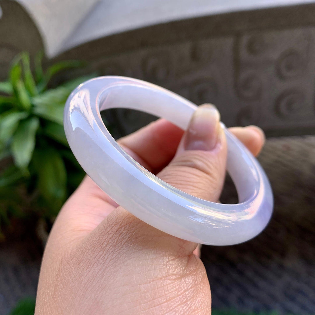 细糯种淡紫罗兰平安镯（53mm）（yc307321）