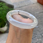 糯冰种无色圆条手镯（54.8mm）（yc199557）