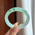 冰种飘花正圈平安镯 53圈 天然缅甸A货翡翠（yc453964）