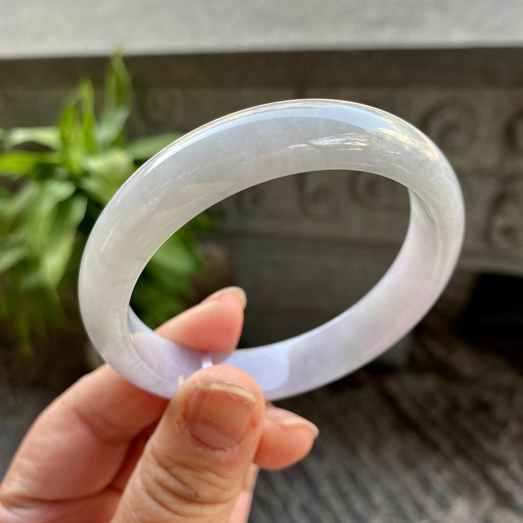糯种淡紫罗兰平安镯（57mm）（yc311019）