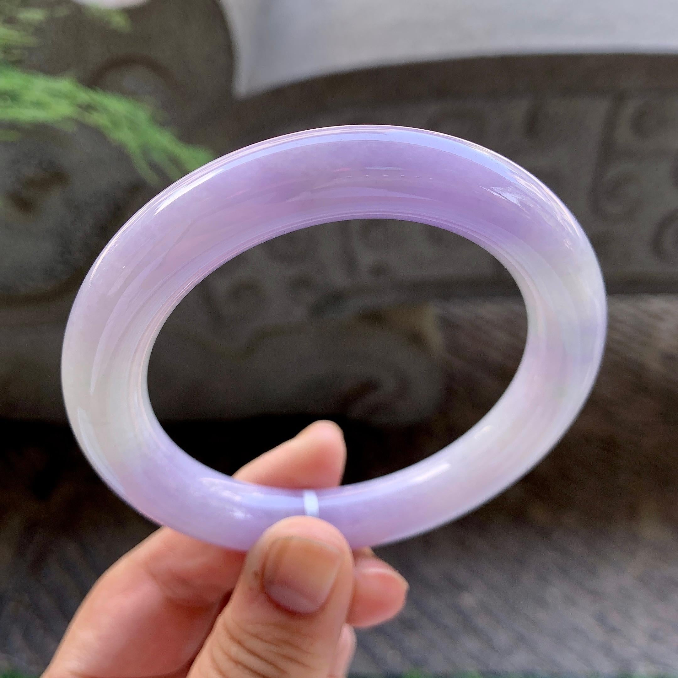 细糯种紫罗兰圆条手镯（59.8mm）（yc199580）
