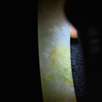 糯冰黄翡特色翡翠平安镯（54.4mm)（yc424330）
