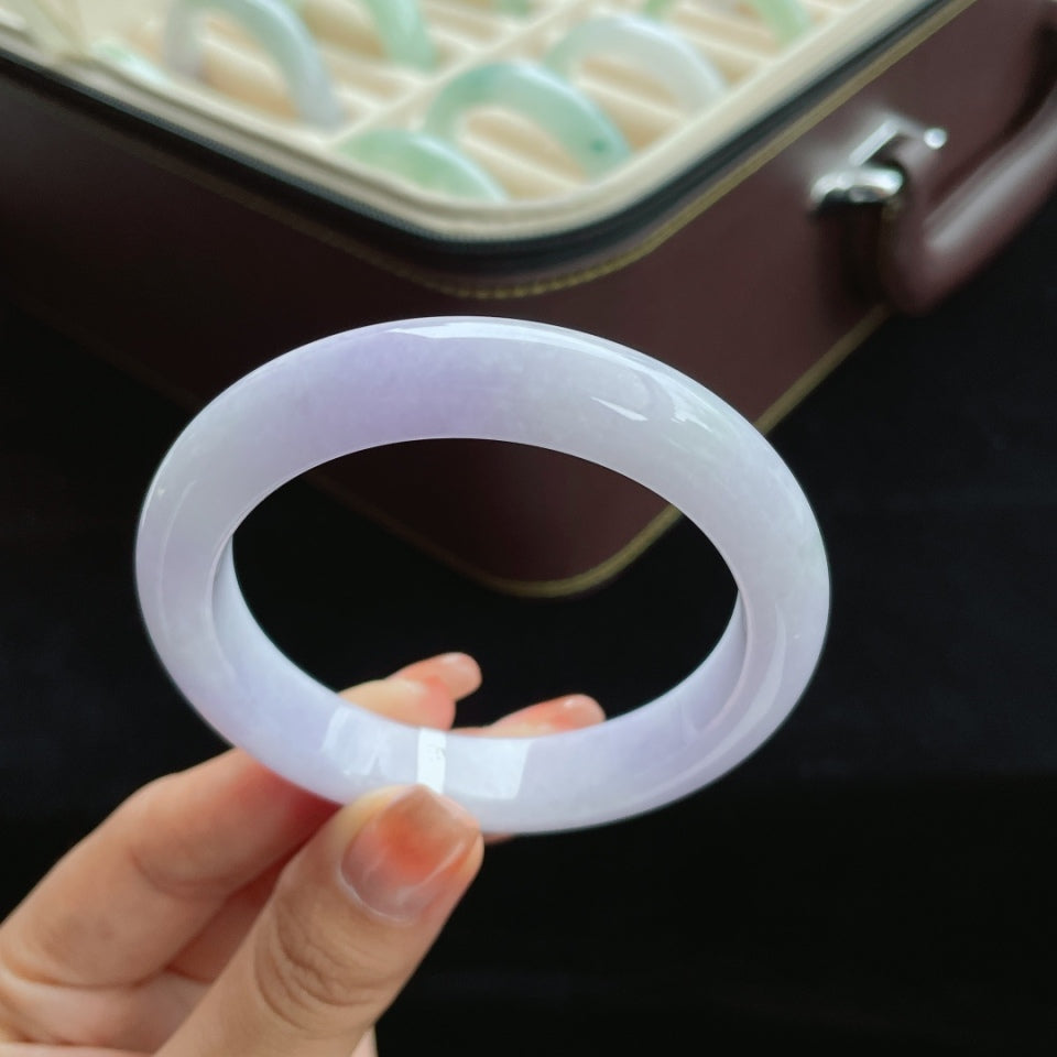 糯种紫罗兰翡翠手镯（55.5mm）（yc016181）