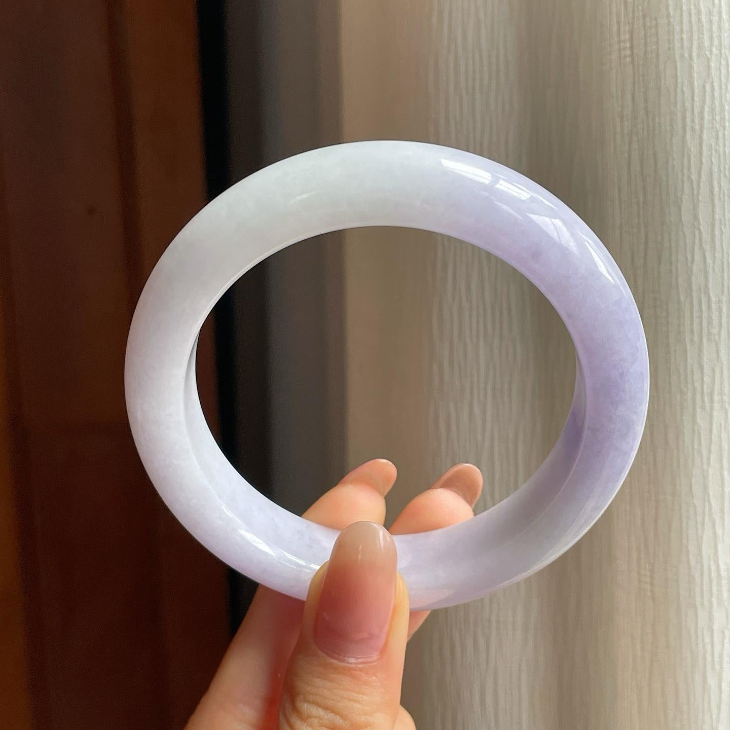 糯冰紫罗兰翡翠平安镯（58mm）（yc358337）