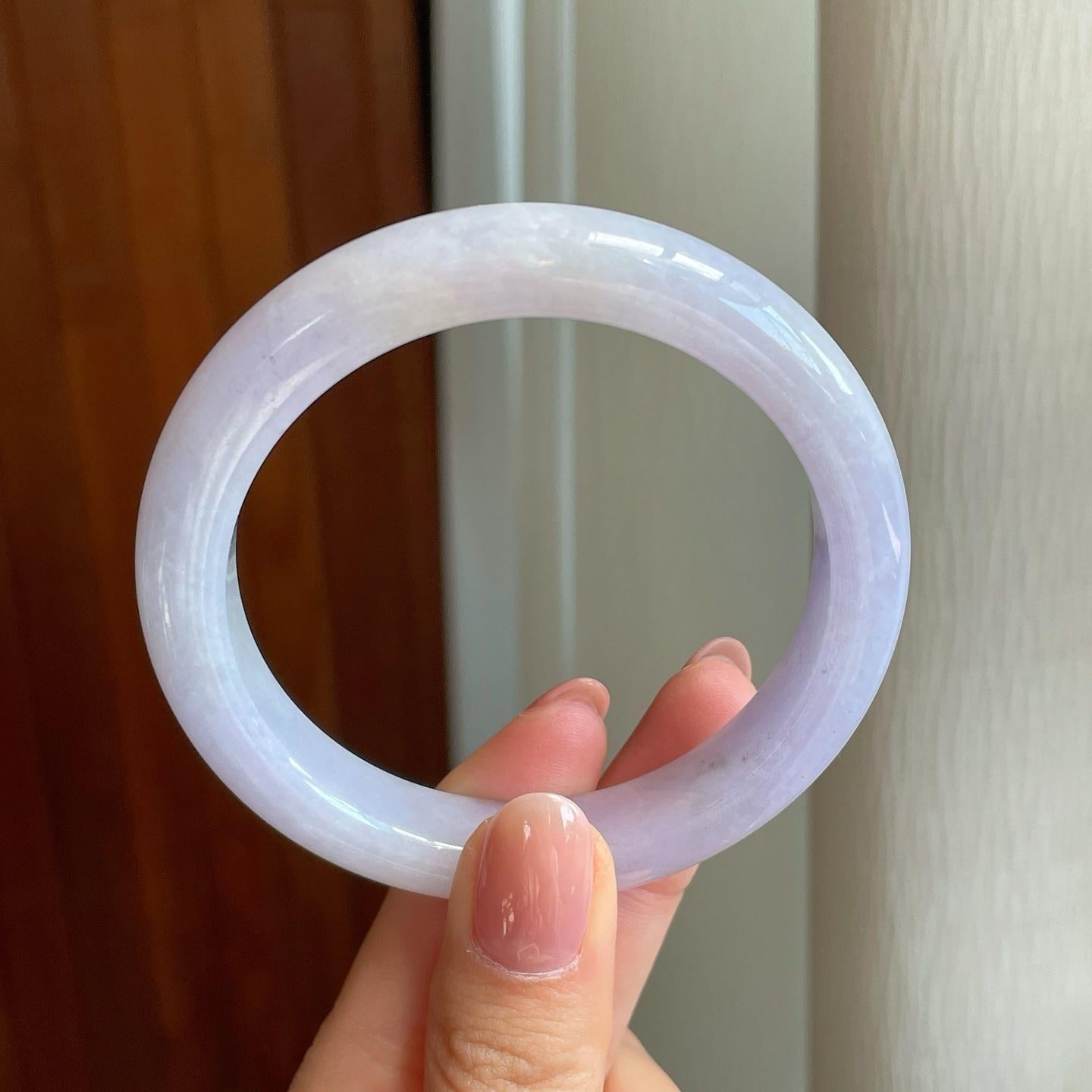 糯冰紫罗兰翡翠平安镯（56.5mm)（yc322522）