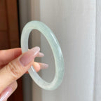 冰种淡晴底翡翠美人条手镯（53mm）（yc278676）