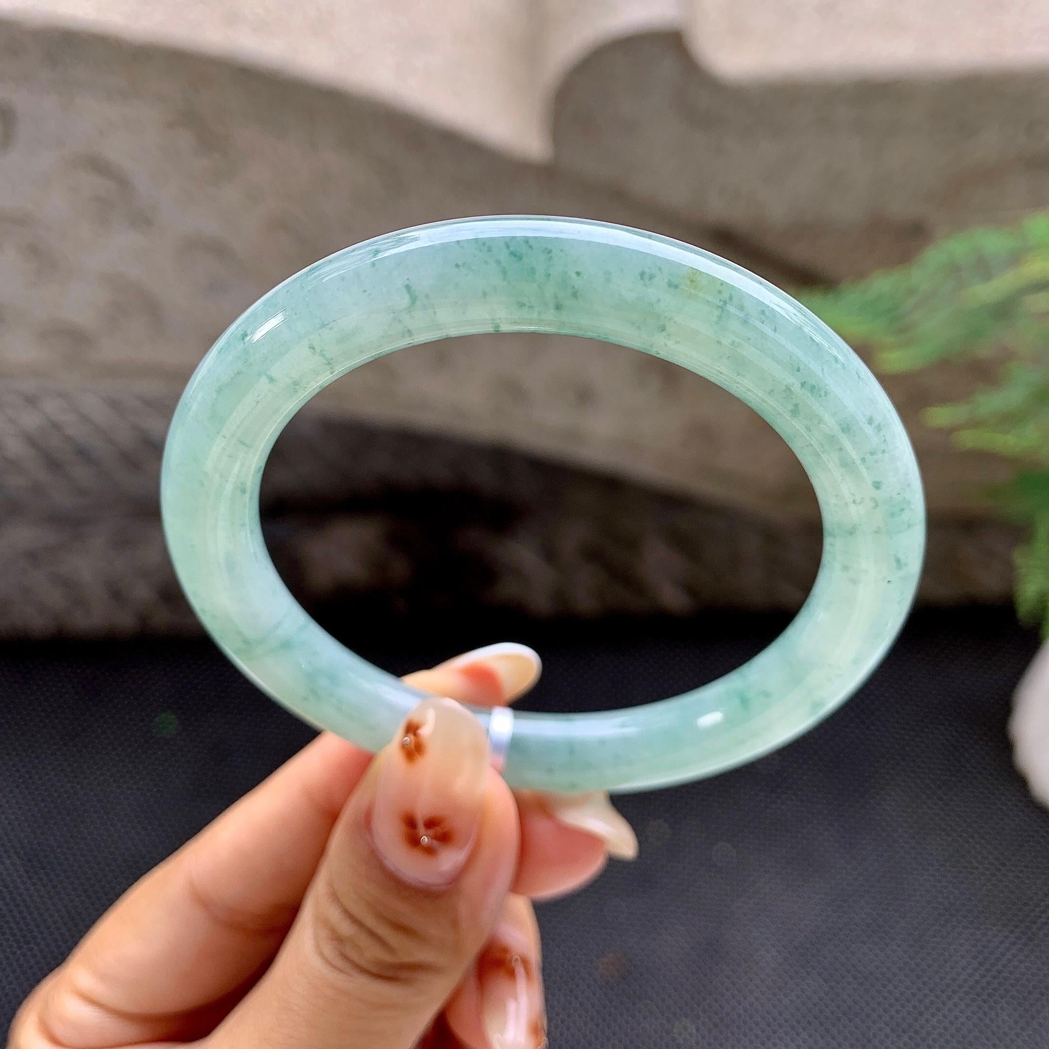 细糯种飘花圆条手镯（54mm）（yc257772）