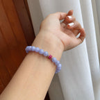 糯冰紫罗兰翡翠珠串手串（yc255678）